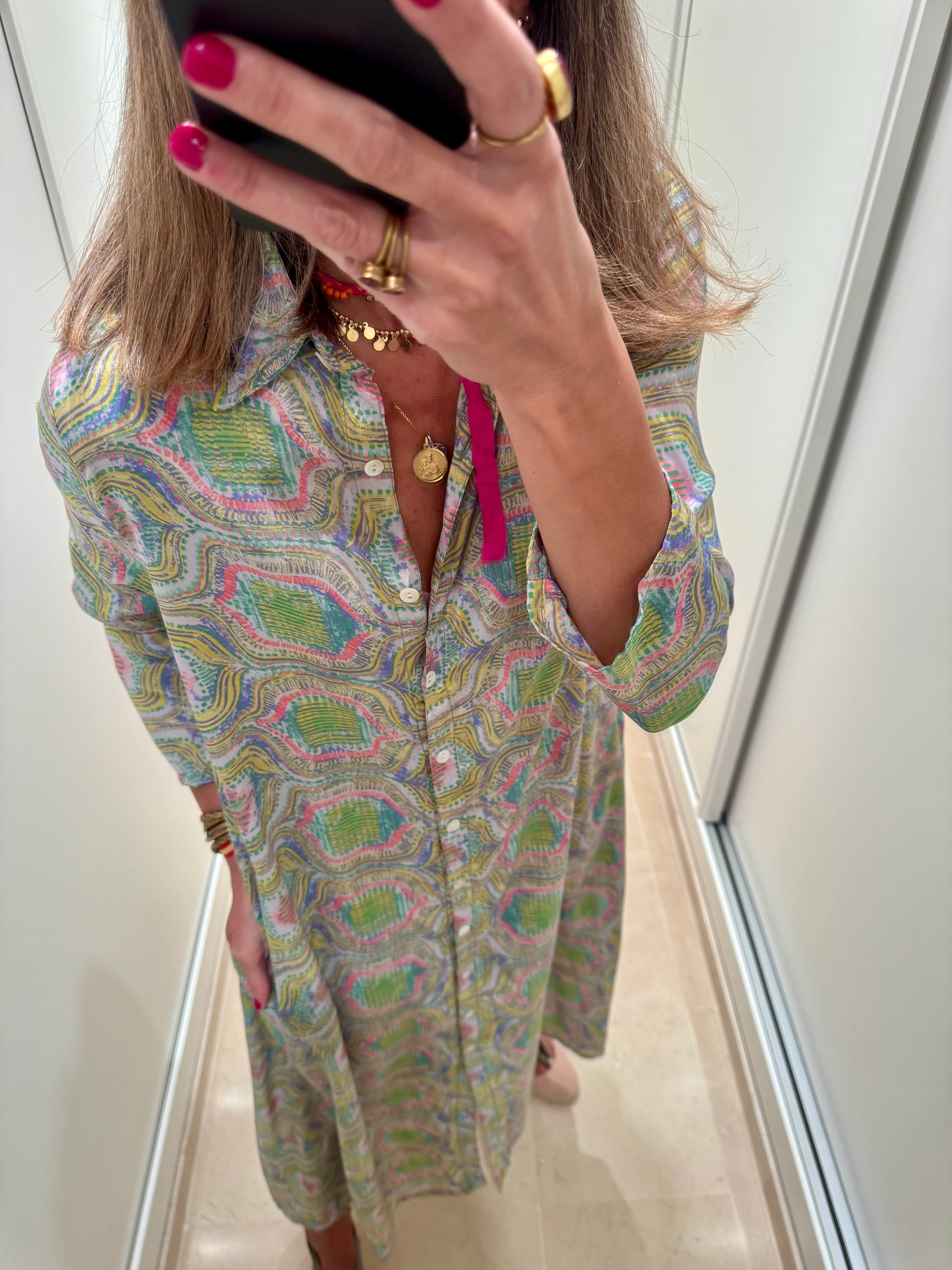 Camisero geométrico lima y rosa - Image 6