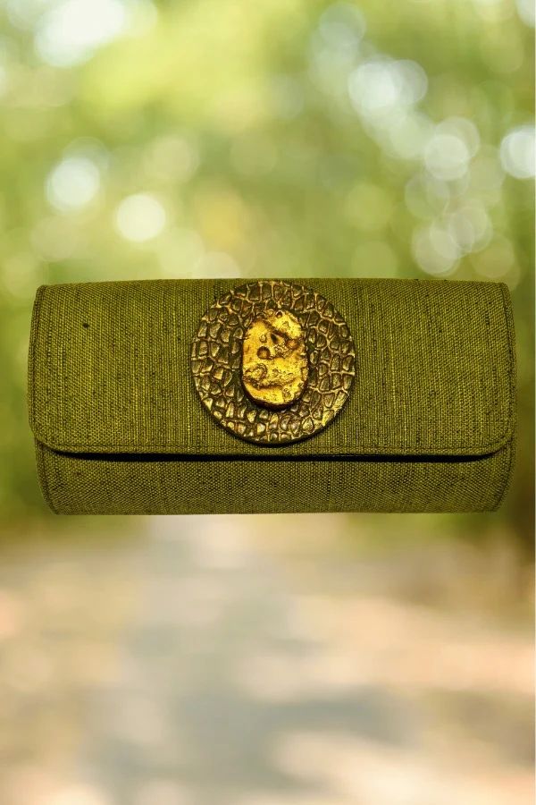 Cartera piedra verde oliva