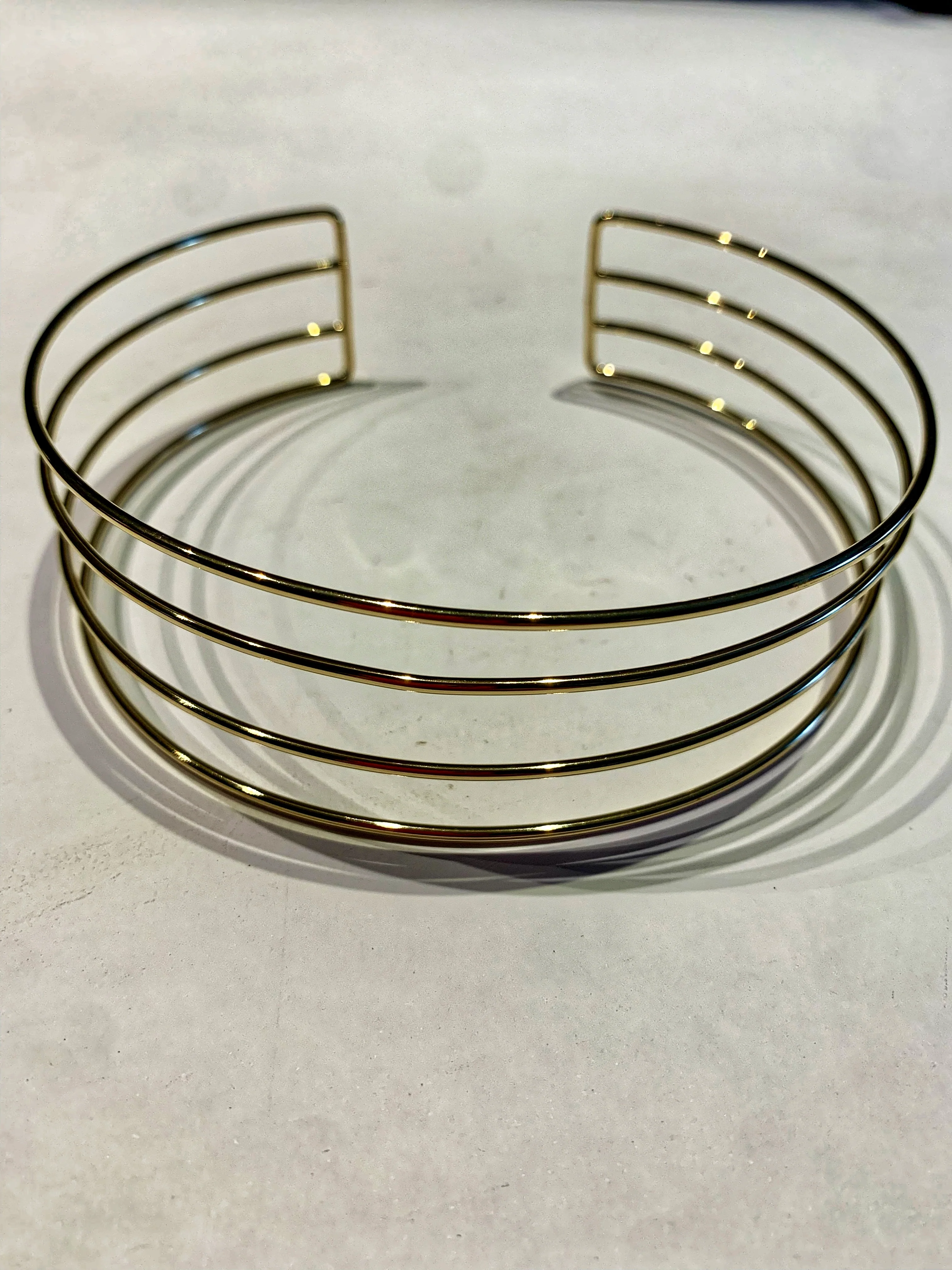 Choker cuatro líneas dorado - Image 2