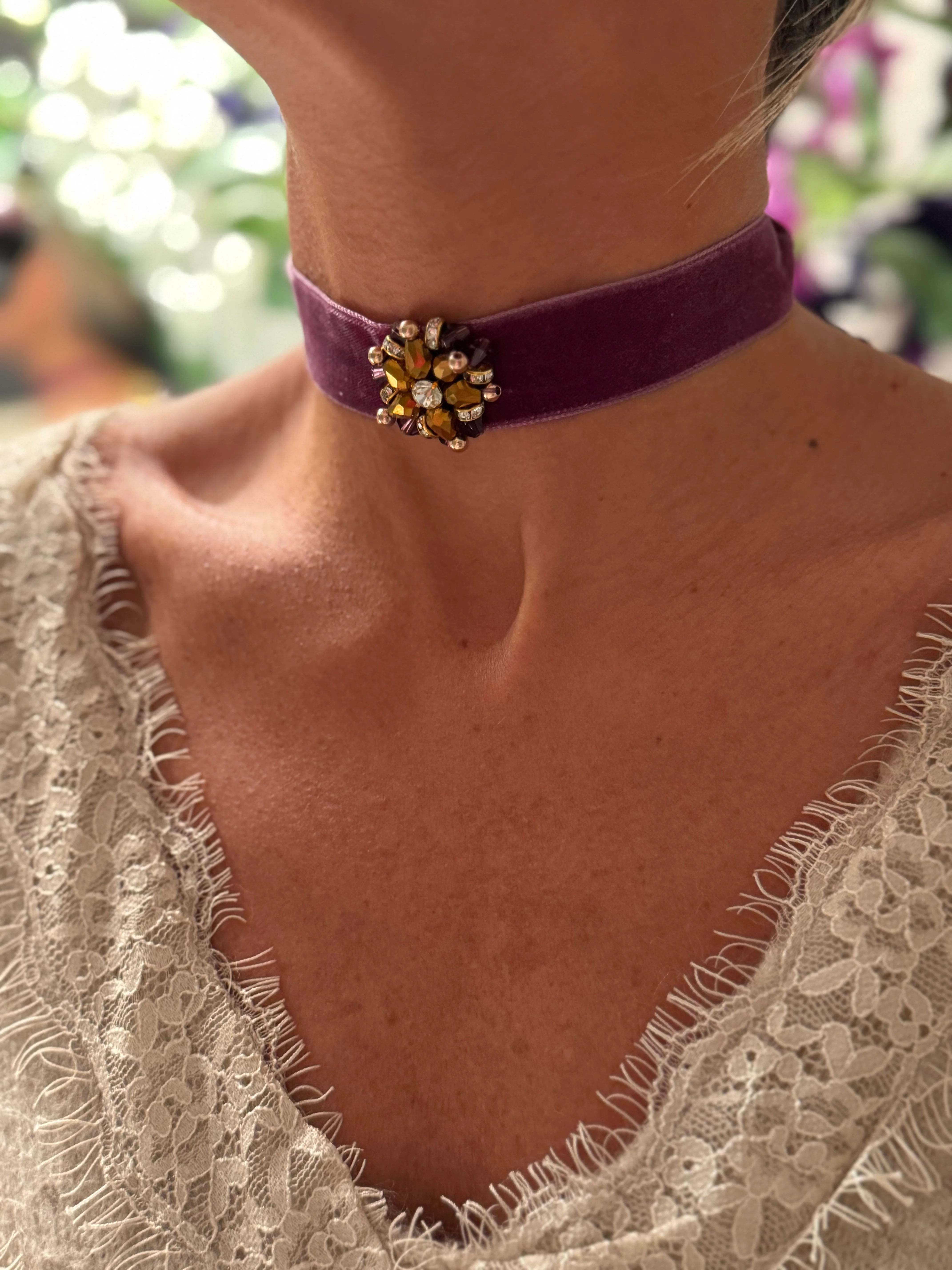 Choker terciopelo berenjena - Image 2