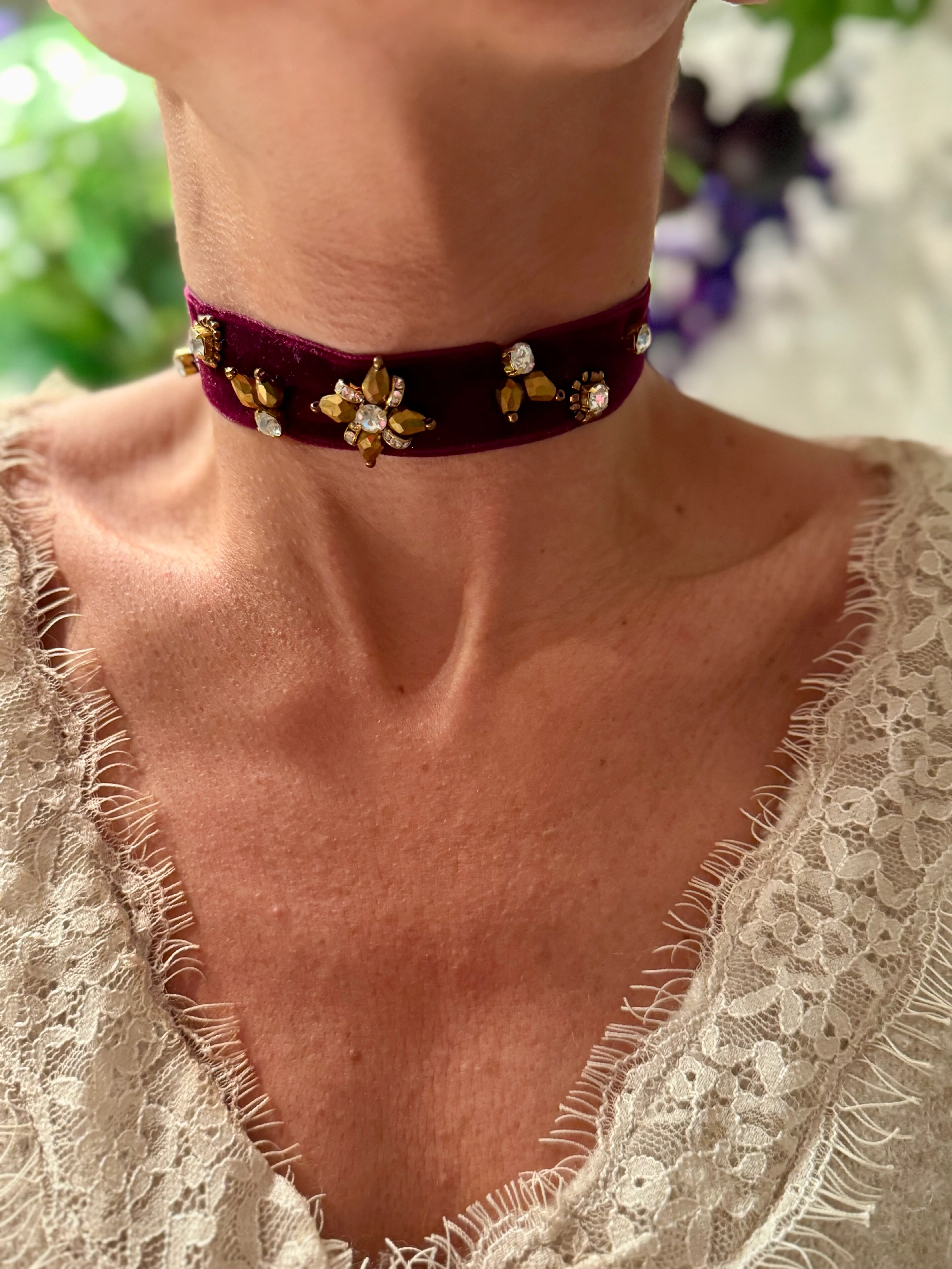 Choker terciopelo burdeos - Image 4
