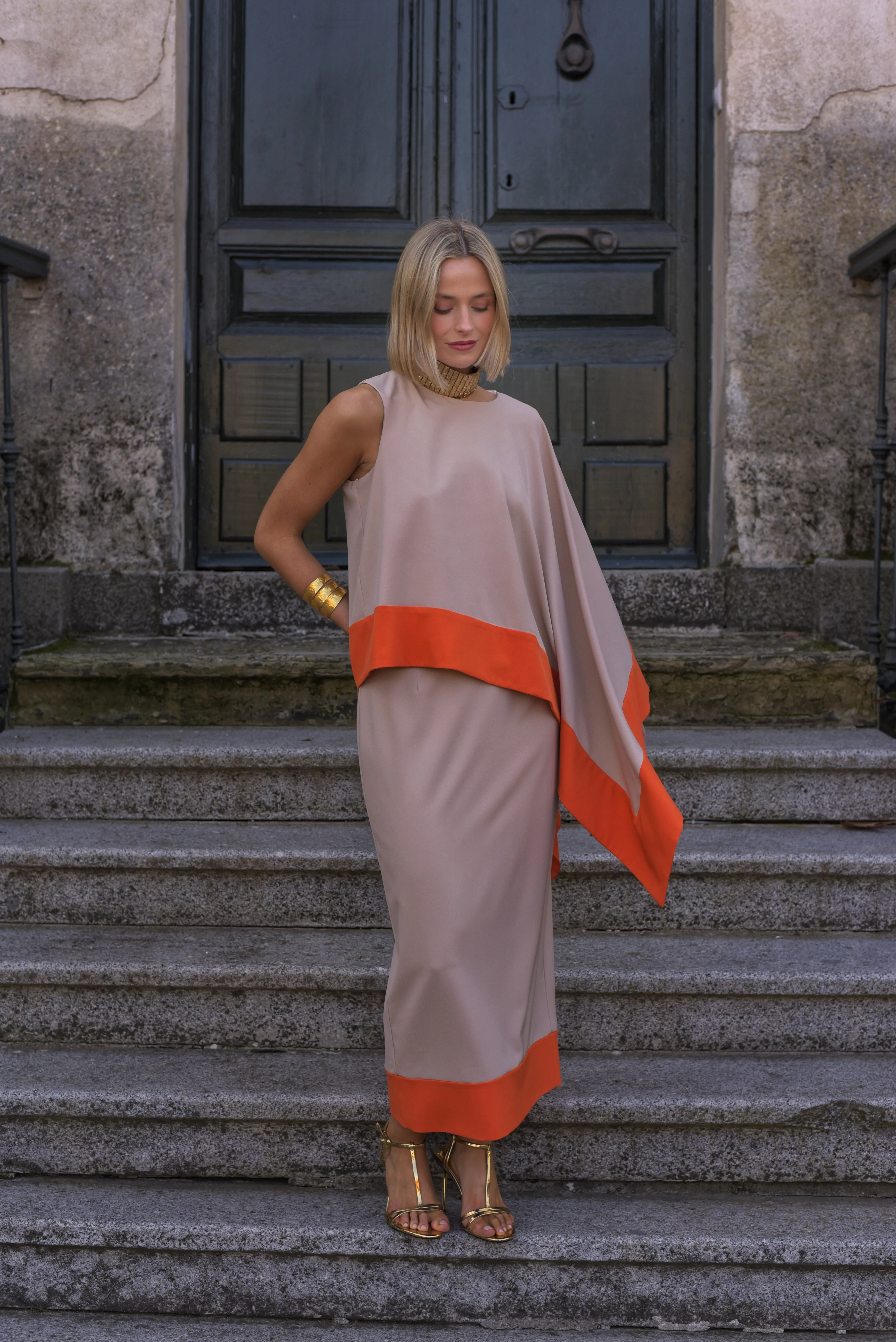Conjunto Lady Puma beis/naranja - Image 4