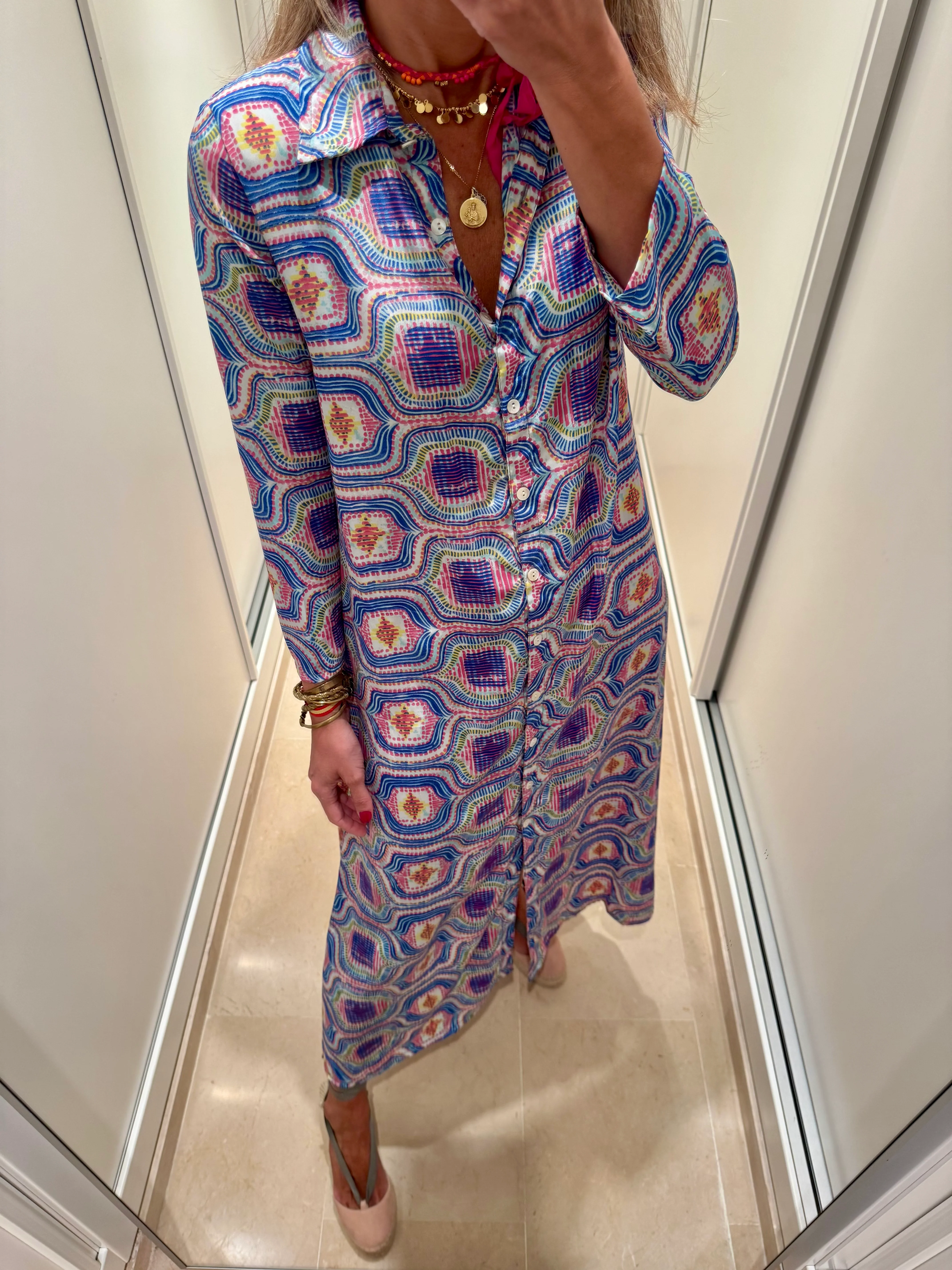 Camisero geométrico azul y rosa - Image 6