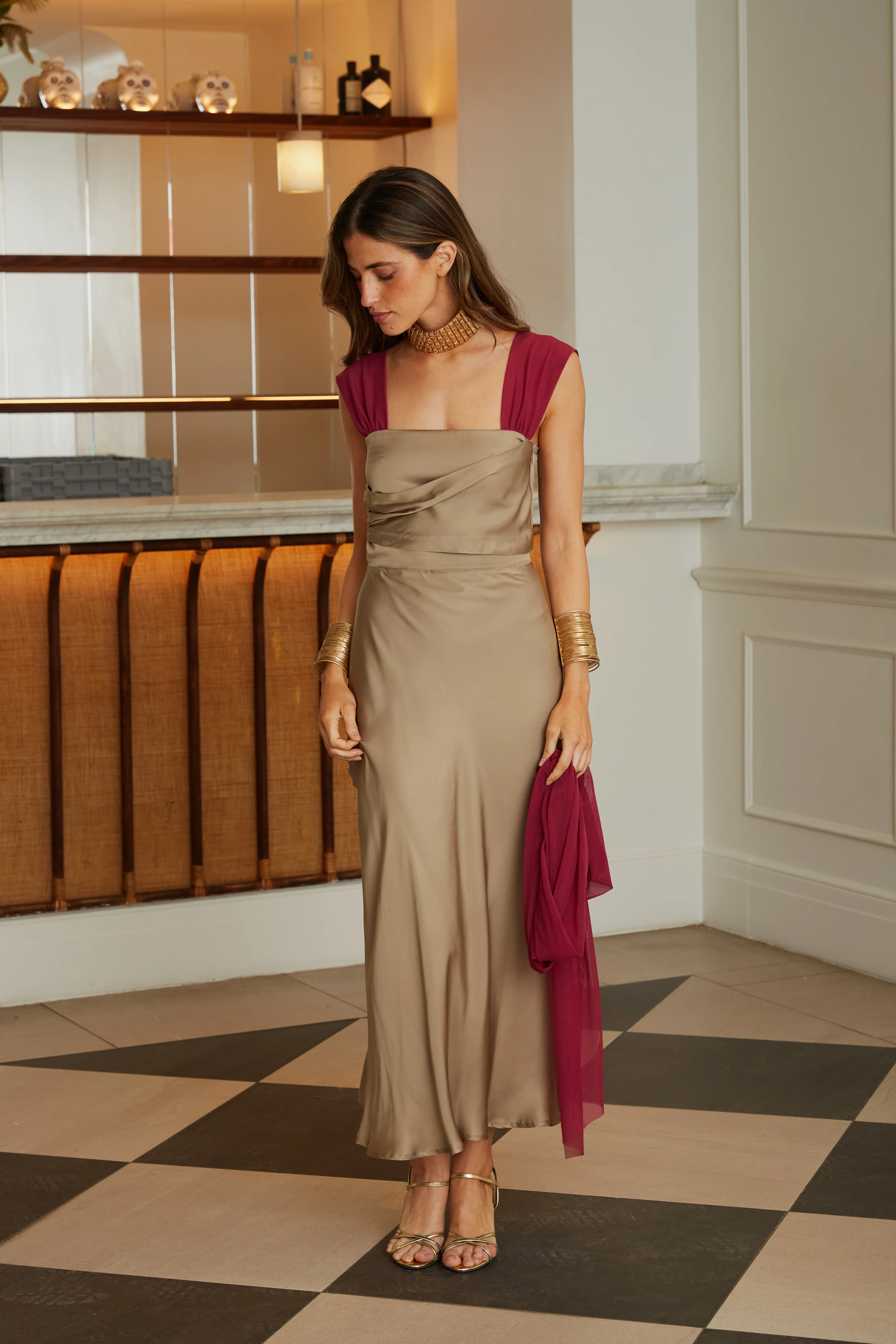 Vestido Calamar beis/buganvilla - Image 8
