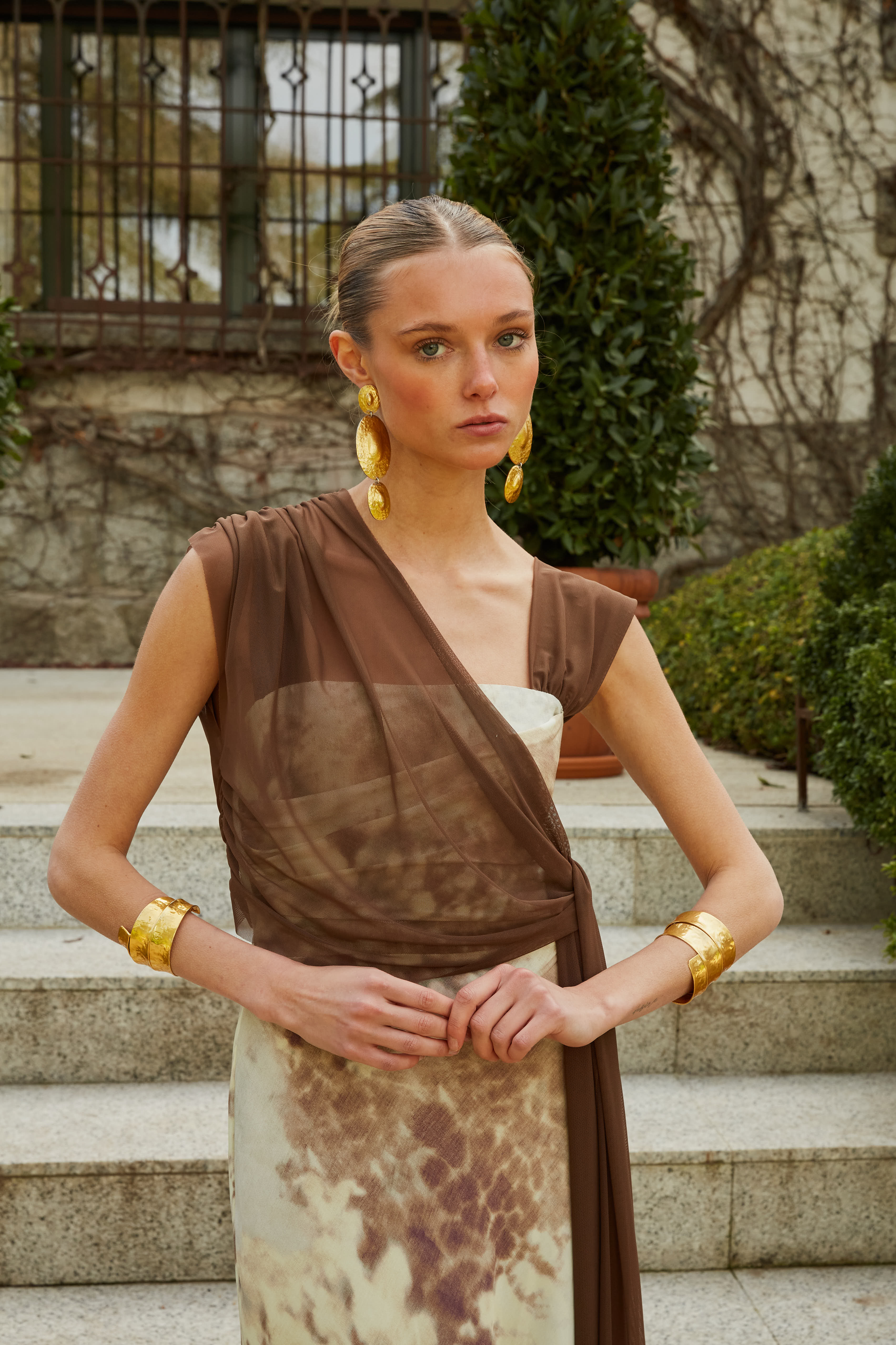 Vestido Calamar estampado marrón - Image 6