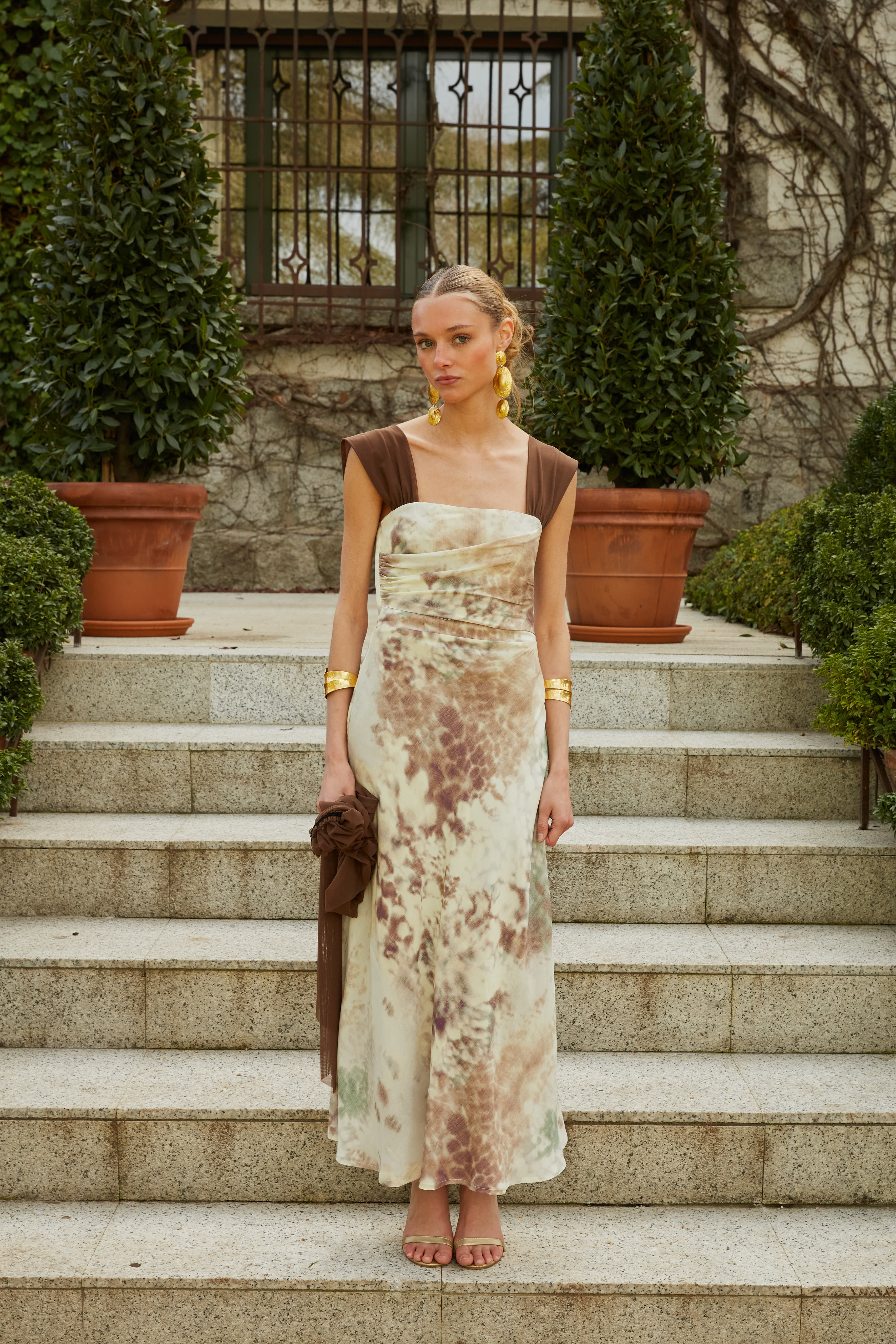 Vestido Calamar estampado marrón - Image 8