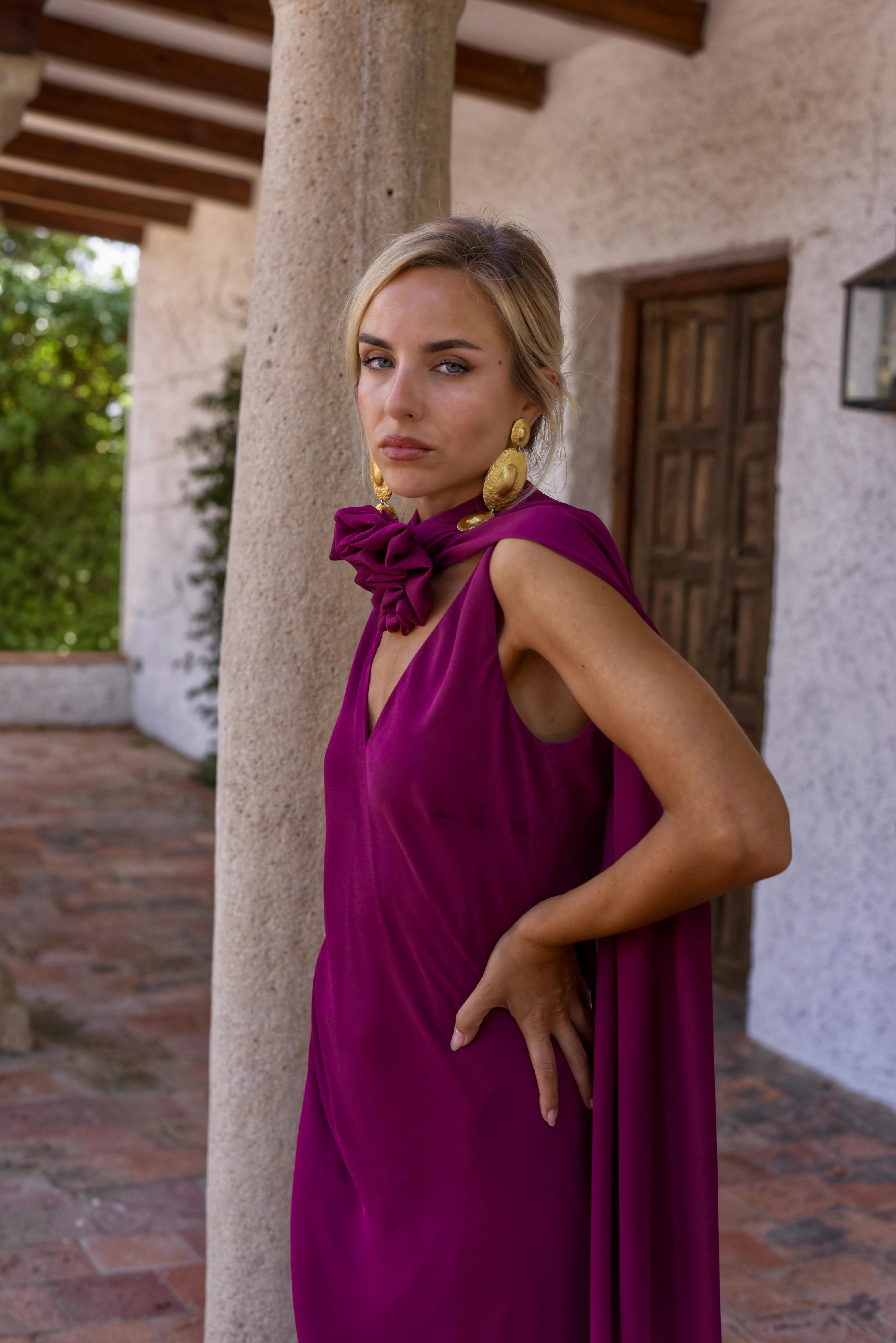 Vestido Edelweiss berenjena - Image 4