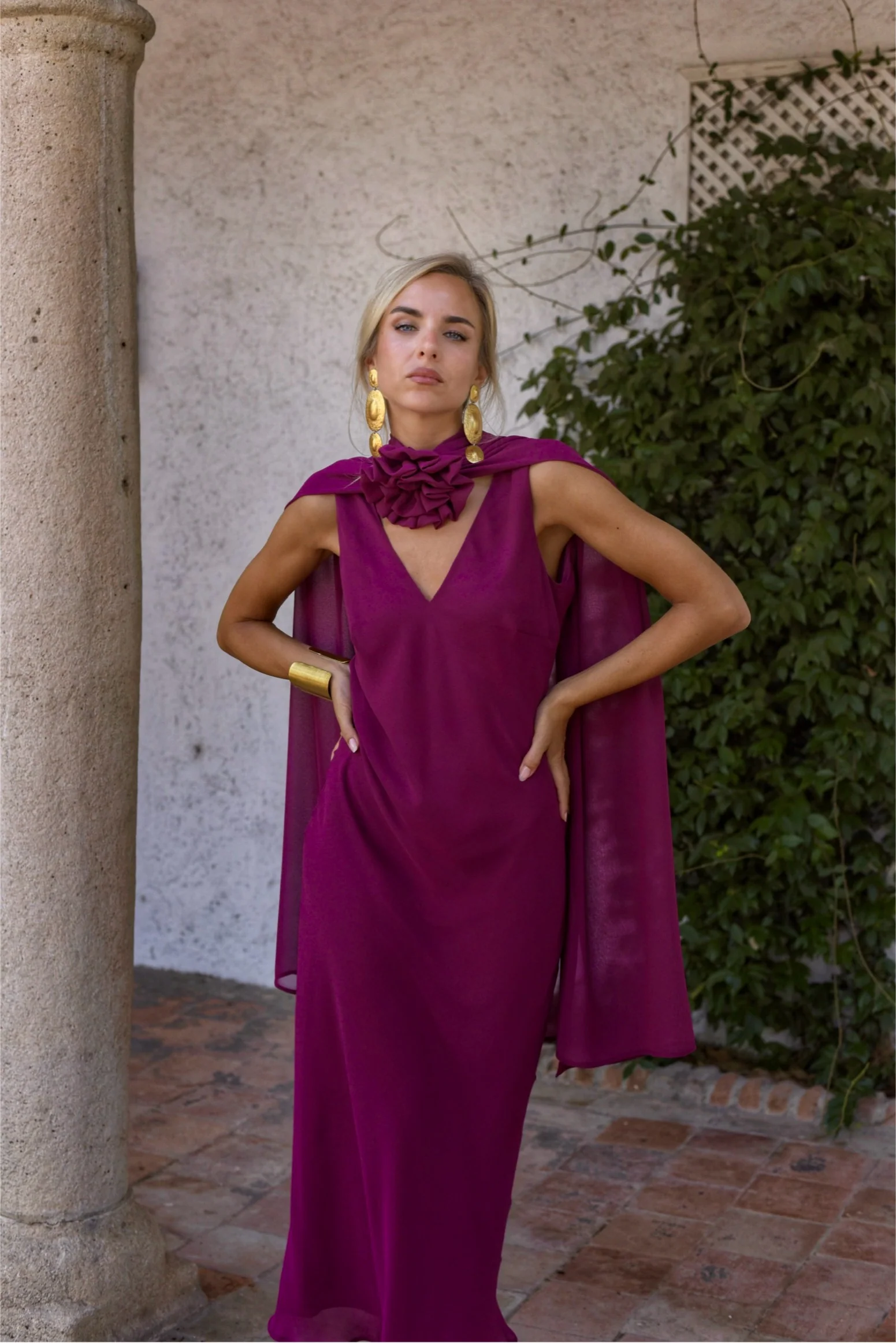 Vestido Edelweiss berenjena - Image 5