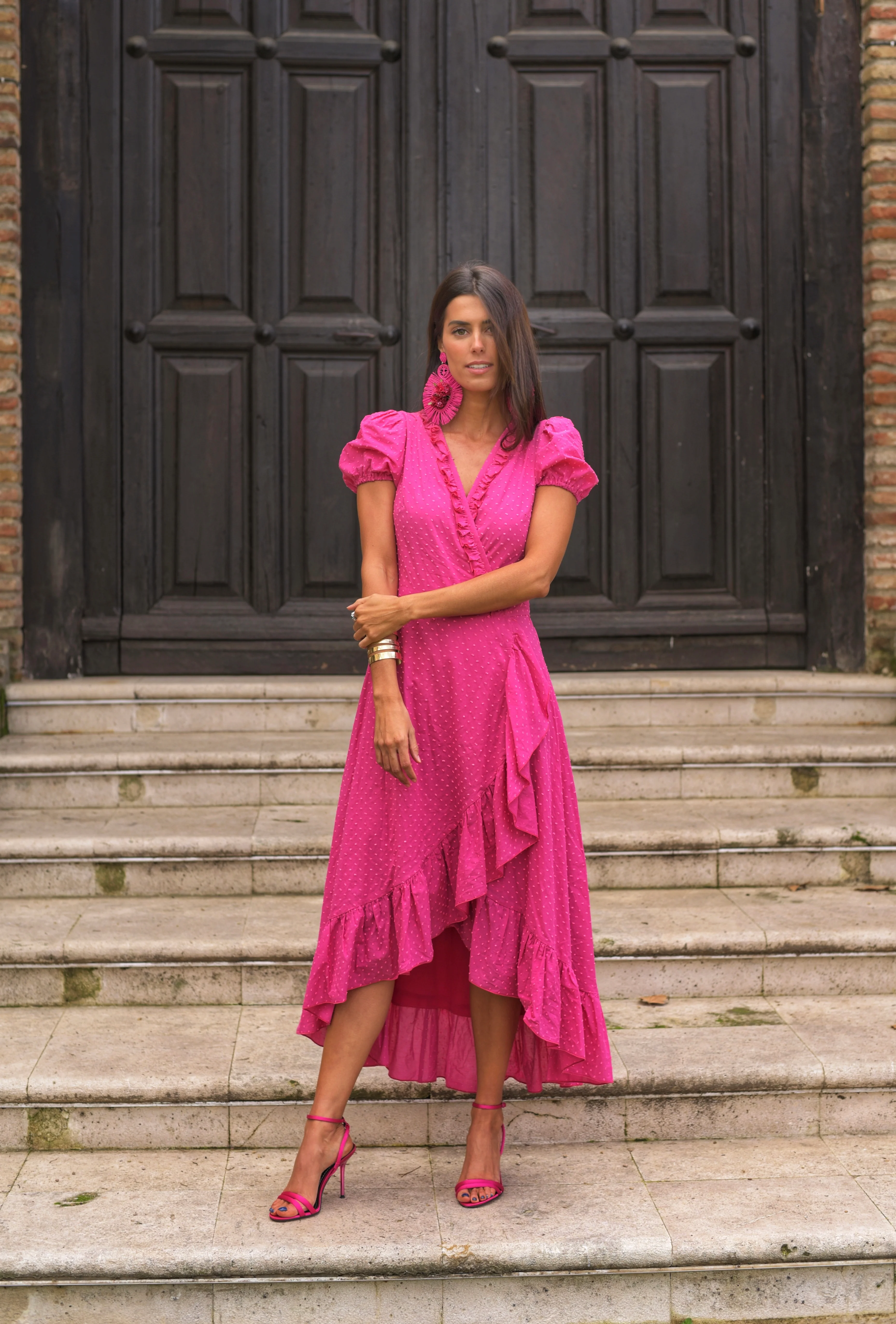 Vestido Lady Margarita fresa - Image 2