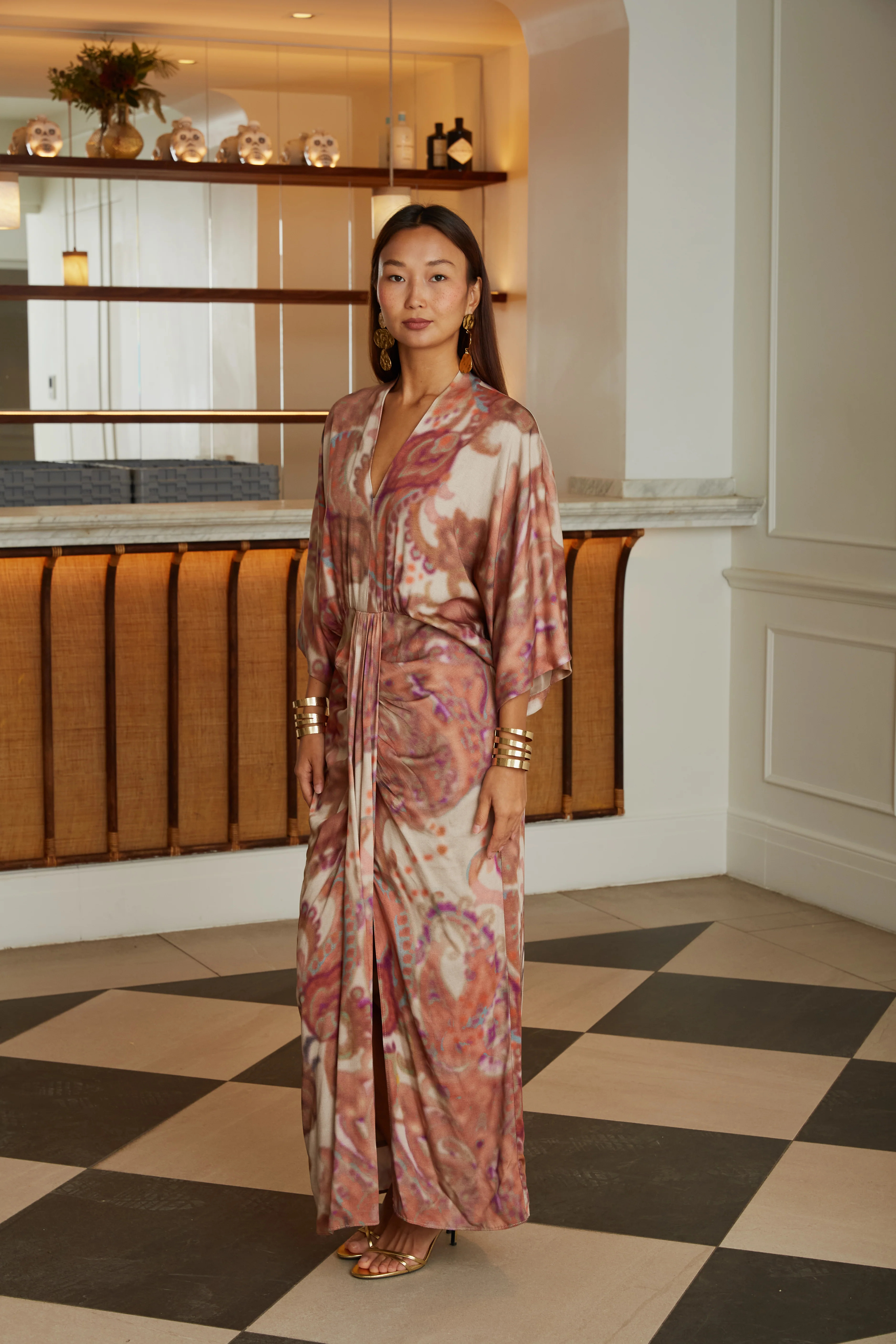 Vestido Pez Dragón estampado tierra - Image 4