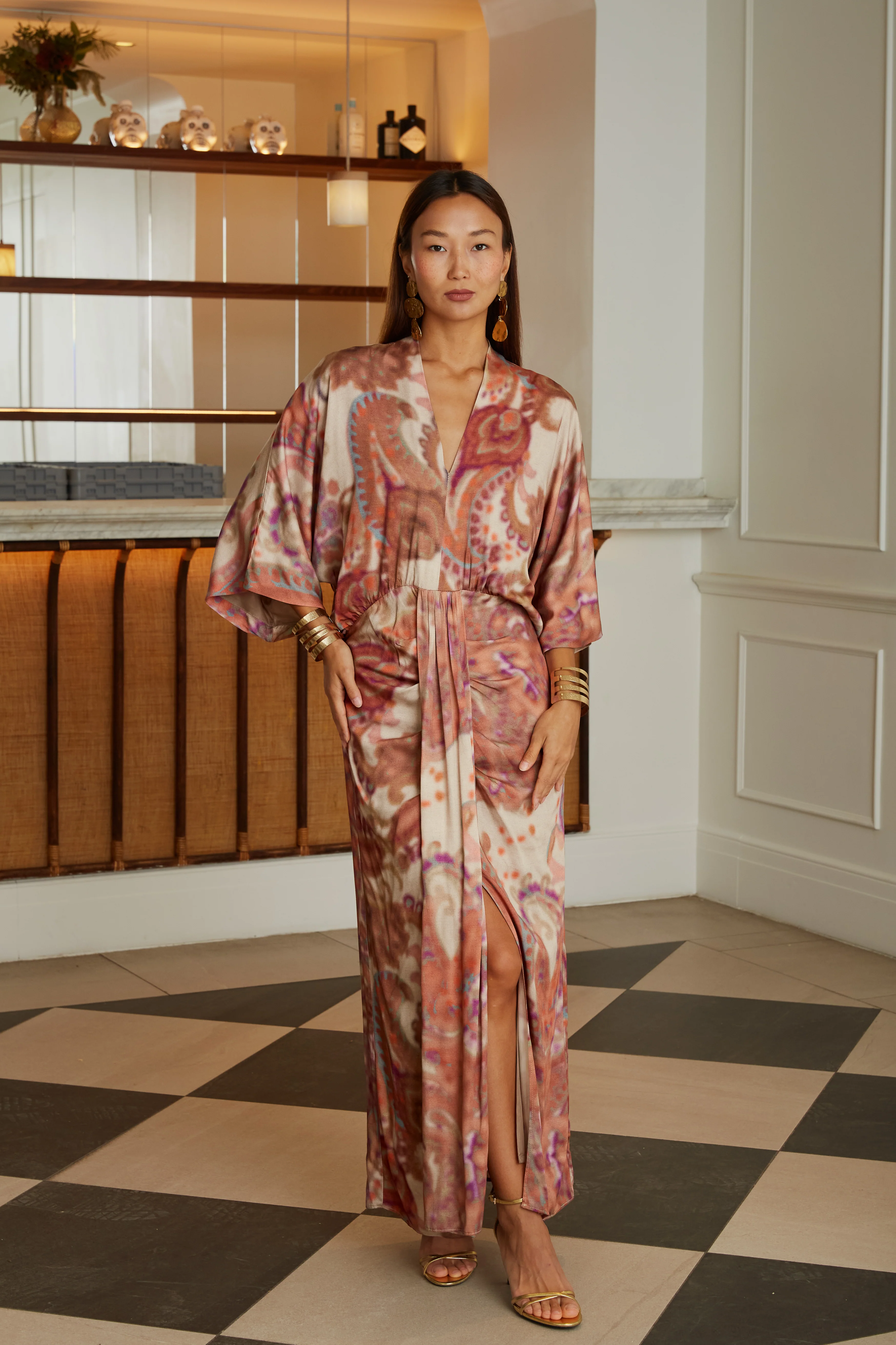 Vestido Pez Dragón estampado tierra - Image 5