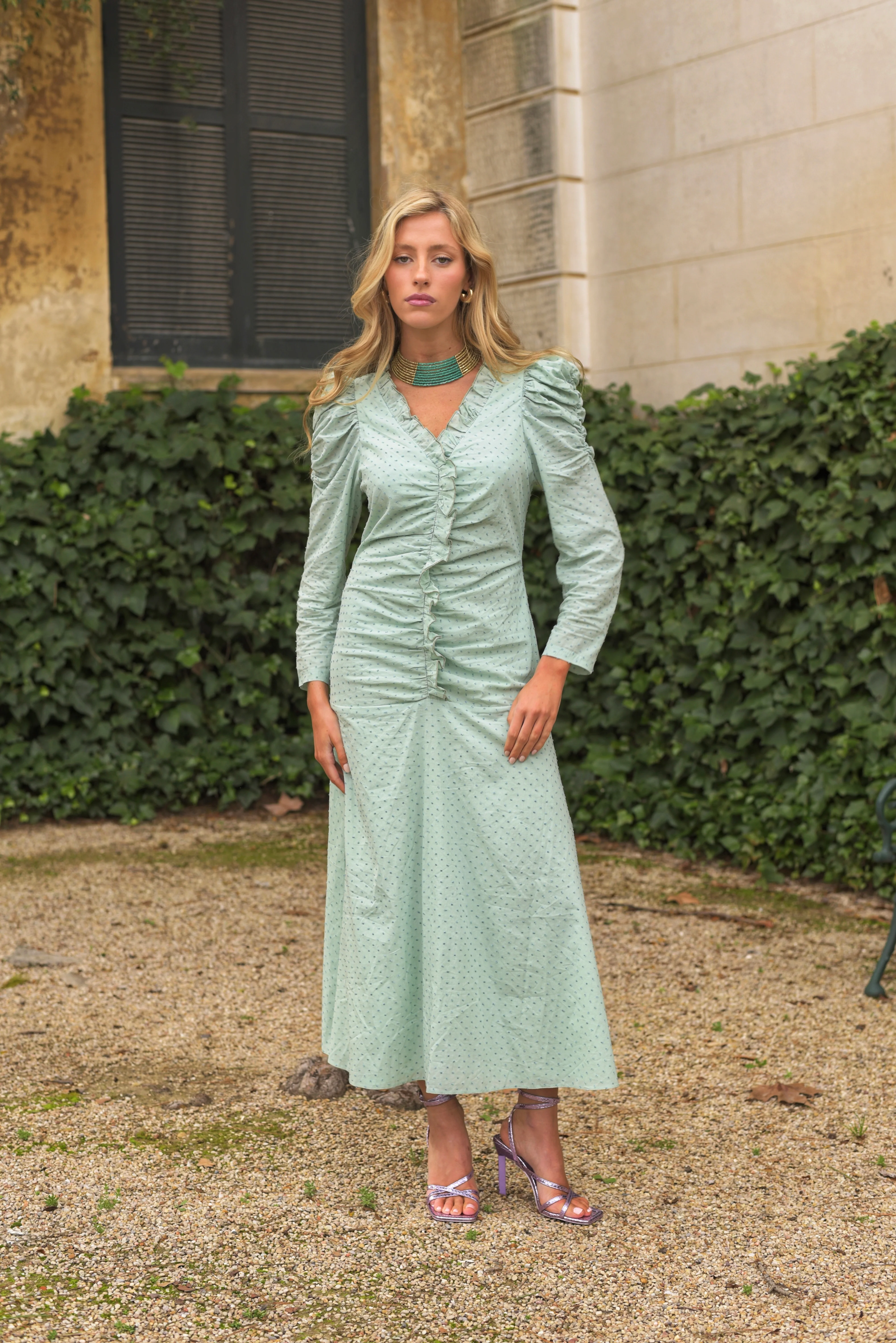 Vestido Lady Campanilla verde - Image 3